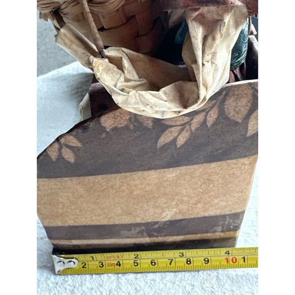 Village Workers Mexican Folk Art Figurines Baskets Of Harvest Beans Paper Mache - Picture 14 of 16